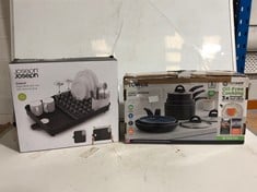 3 X ASSORTED KITCHEN ITEMS TO INCLUDE TOWER 5-PIECE CERASURE PAN SET