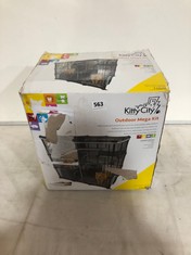 KITTY CITY OUTDOOR MEGA KIT FURNITURE ENCLOSURE KENNEL RRP- £124.70