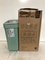 CURVER DECO BIN 40L TO INCLUDE CURVER WASTE BIN GREEN