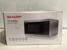 SHARP YC-MS02 MICROWAVE OVEN TO INCLUDE RUSSELL HOBBS COMPACT MICROWAVE OVEN MODEL NO-RHM2076B-AZ