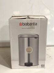 BRABANTIA NEWLCON PEDAL BIN 20 LITRE TO INCLUDE TOWER 50L SQUARE SENSOR BIN WHITE