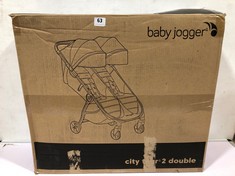 BABY JOGGER CITY TOUR 2 DOUBLE TRAVEL PUSHCHAIR RRP- £509