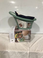 3 X ASSORTED BABY ITEMS TO INCLUDE MAMAS & PAPAS BABY SNUG 2 STAGE FLOOR SUPPORT SEAT