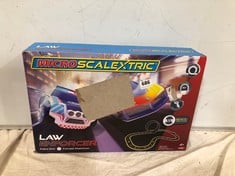 MICROSCALEXTRIC LAW ENFORCER RACE TRACK TO INCLUDE SCALEXTRIC GINETTA RACERS RACE TRACK