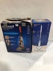 BISSELL POWERCLEAN CARPET WASHER RRP- £134.99 TO INCLUDE RUSSELL HOBBS STAEM & CLEAN LIGHTWEIGHT STEAM MOP