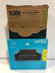 YAWN DOUBLE SELF-INFLATING AIR BED TO INCLUDE INTEX INFLATABLE PULL-OUT SOFA