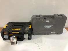 DEWALT T-STACK IP54 STORAGE TOOL BOX BLACK TO INCLUDE DRAPER EXPERT 230V 7KG SDS MAX BREAKER IN CASE 81077