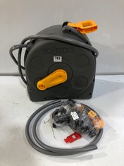 HOZELOCK 2-IN-1 COMPACT HOSE REEL 25M PORTABLE OR WALL-MOUNTED WITH REEL & FITTINGS