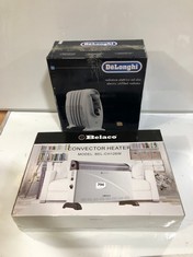 DELONGHI ELECTRIC OIL FILLED RADIATOR TO INCLUDE BELACO CONVECTOR HEATER MODEL NO-BEL-CH126W