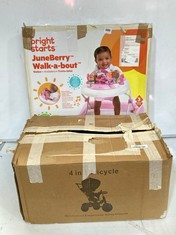 BRIGHT STARTS JUNEBERRY WALK-A-BOUT TO INCLUDE KIDISA 4-IN-1 TRICYCLE