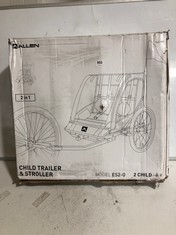 ALLEN 2-IN-1 CHILD STROLLER & BIKE TRAILOR MODEL NO-ES2-0 RRP- £206