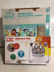 BRIGHT STARTS WHIMSICAL WILD PORTABLE SWING TO INCLUDE BRIGHT STARTS DISNEY BABY FINDING NEMO SEA OF ACTIVITIES JUMPER