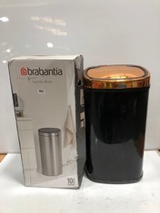 BRABANTIA TOUCH BIN 30 LITRE TO INCLUDE TOWER 58L SQUARE SENSOR BIN BLACK/ROSE GOLD