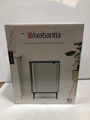 BRABANTIA TOUCH BIN HI, WITH 2 INNER BUCKETS 2 X 30 LITRE RRP- £230