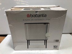 BRANTIA BO TOUCH BIN WITH 2 INNER BUCKETS 11 + 23 LITRE RRP- £167.95