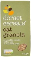 25 X DORSET CEREALS SIMPLY OAT GRANOLA, BREAKFAST, VEGETARIAN, 500 G (BOX OF 5) BB: 03/10/2024.