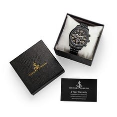 SAMUEL JOSEPH LIMITED EDITION SPEED EXQUISITE BLACK DESIGNER MEN’S WATCH £205.