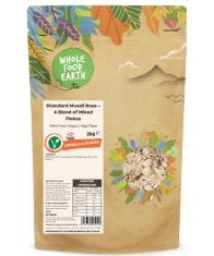 14X ASSORTED WHOLEFOOD EARTH TO INCLUDE WHOLEFOOD EARTH STANDARD MUESLI BASE - A BLEND OF MIXED FLAKES 2 KG | GMO FREE | HIGH FIBRE, WHOLEFOOD EARTH ORGANIC JASMINE BROWN RICE 3KG RAW | GMO FREE | VE