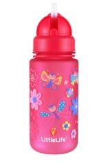 20X BOTTLES IN ASSORTED COLOURS TO INCLUDE CHILDREN'S WATER BOTTLE WITH EASY-ACCESS LID & STRAW, 400ML, PINK BUTTERFLIES, CHILDREN'S WATER BOTTLE WITH EASY-ACCESS LID & STRAW, 400ML, BLUE DINOSAURS.