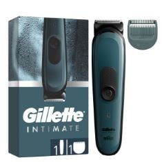 APPROX X10 ASSORTED SHAVING ITEMS TO INCLUDE GILLETTE INTIMATE I3 TRIMMER FOR MEN, PUBIC HAIR TRIMMER & SHAVER FOR MEN, SKINFIRST TECHNOLOGY, LIFETIME SHARP BLADES, WATERPROOF, CORDLESS FOR WET/DRY U