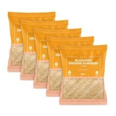 20 X BY BLANCHED GROUND ALMONDS, 1000GMS (5 PACKS OF 200G) EXP:23/10/24.