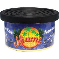 50 X MIAMI FRESH MFC1 NEW CAR SCENT AIR FRESHENER TIN CAN, UPTO 6 WEEKS LONG LASTING FRESH SMELL PERFECT FOR CARS, VANS HOMES AND OFFICE PLUS MORE. WORLD RECOGNISED.