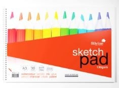 APPROX X30 ASSORTED STATIONARY ITEMS TO INCLUDE SILVINE SKETCH PAD A3 130GSM A3, SHARPIE, SAN2093197, ROLLERBALL PENS, 4 / PACK, SIGEL BA100 RECTANGULAR MODERATION CARDS, 10 X 20 CM, 6 COLOURS, 250 P