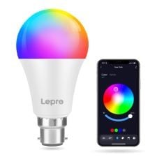 20X ASSORTED HOME ITEMS TO INCLUDE LEPRO COLOUR CHANGING LIGHT BULB B22, BLUETOOTH APP CONTROL LED BULBS BAYONET, DIMMABLE RGB AND WHITE LIGHT, MOOD LIGHT FOR ROOM DECOR, PARTY AND MORE (9W=60W, 806L