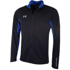 UNDER ARMOUR CHALLENGER II KNIT WARM-UP, TRACKSUIT WITH JACKET AND JOGGERS, COMPLETE SPORTSWEAR SET MEN, BLACK (BLACK/GRAPHITE (001)), S.