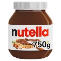 21 X NUTELLA HAZELNUT CHOCOLATE SPREAD JAR FOR PANCAKES, PARTY FOOD, UNIQUE RECIPE FOR A SMOOTH TEXTURE AND AN UNMISTAKABLE TASTE, PACK OF 1 X 750G BB: 25/09/24.