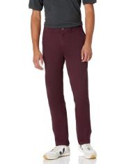 20X ASSORTED CLOTHING TO INCLUDE ESSENTIALS MEN'S ATHLETIC-FIT CASUAL STRETCH CHINO TROUSERS (AVAILABLE IN BIG & TALL), BURGUNDY, 36W / 33L.