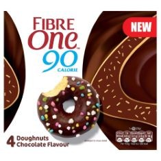 6 X FIBRE ONE DOUGHNUTS CHOCOLATE FLAVOUR, 4 X 23G (8 PER BOX).