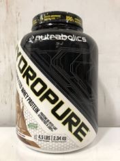 2 X NUTRABOLICS HYDROPURE 100% HYDROLYZED WHEY PROTEIN 2.04KG SALTED CARAMEL FLAVOUR EXP: 09/26.