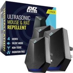 APPROX 20X ASSORTED ITEMS TO INCLUDE AMZ BRAND ULTRASONIC MOUSE REPELLENT 2 PACK - RAT REPELLENT - 4 WORKING MODES - SILENT MODE - NON-TOXIC - EFFECTIVE AGAINST MICE AND RATS - RADIATION FREE, KIT ES