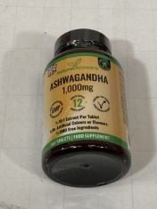 50 X ASHWAGANDHA 1000G 365 FOOD SUPPLEMENT TABLETS.