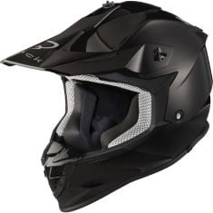 BLACK GRAVEL SOLID MOTOCROSS HELMET XL GLOSS BLACK.