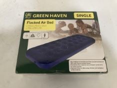 4 X GREENHAVEN SINGLE FLOCKED AIR BED.