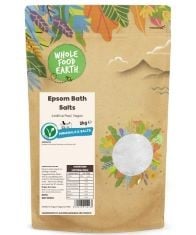 MIXED WHOLE FOOD TO INCLUDE WHOLEFOOD EARTH - EPSOM SALTS 2KG - UNREFINED - ADDITIVE FREE, WHOLEFOOD EARTH ORGANIC CHICKPEA FLOUR (GRAM FLOUR) – 3 KG | VEGAN | GMO FREE | HIGH FIBRE | CERTIFIED ORGAN