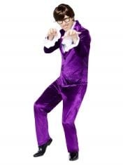 9 X AMSCAN 9906863 - GROOVY DANCER MEN'S FANCY DRESS COSTUME - MEDIUM, SMIFFYS PURPLE SUIT, PURPLE WITH JACKET, TROUSERS AND TIE, STAND OUT SUITS FANCY DRESS, COMEDY DRESS UP COSTUMES, AMSCAN 8408129