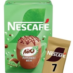 X17 ASSORTED TEA AND COFFEE TO INCLUDE NESCAFE PEPPERMINT AERO MOCHA 7 X 19G SACHETS, 100% RESPONSIBLY SOURCED COFFEE BBE 05/25, NESCAFÉ BRASILE COFFEE BEANS | 100% ARABICA | SINGLE ORIGIN | FAIRTRAD