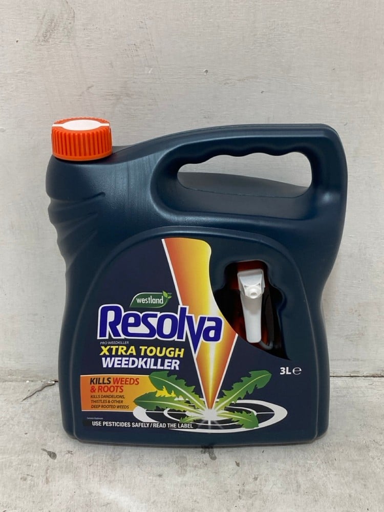 6 X WESTLAND RESOLVA XTRA TOUGH WEEDKILLER 3L (CAGE NOT INCLUDED) (COLLECTION ONLY)