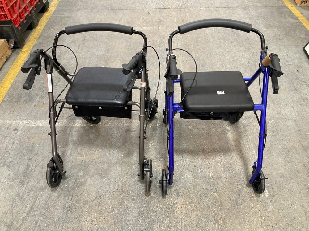 DAYS MOBILITY WALKER IN BLACK TO INCLUDE DRIVE MOBILITY WALKER IN BLUE