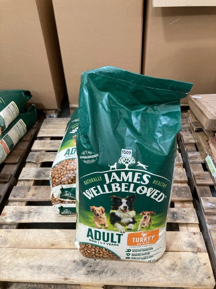 3X JAMES WELLBELOVED TURKEY AND RICE ADULT DOG FOOD (15KG)