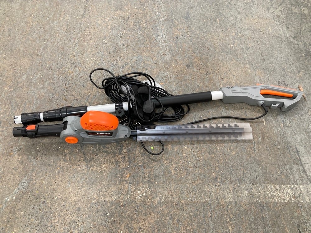 2X TERATEK CORDED EXTENDABLE POLE HEDGE TRIMMER MODEL: T500LR- RRP £84.99