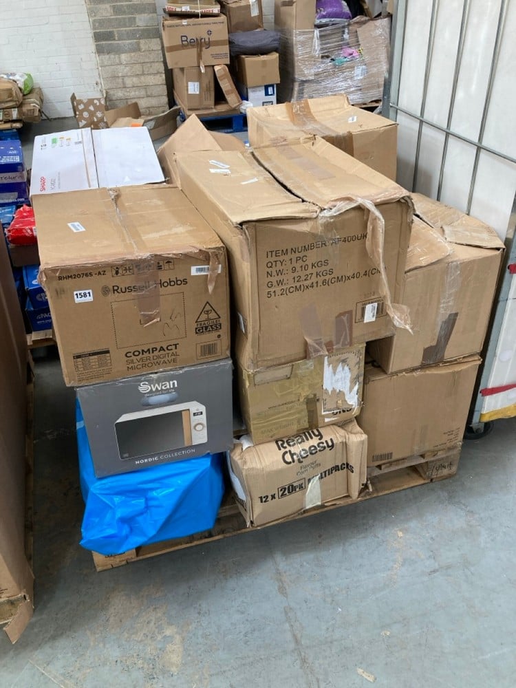 PALLET OF ASSORTED MICROWAVES TO INCLUDE SWAN NORDIC COLLECTION 20L DIGITAL MICROWAVE- RRP £99.99 (KERBSIDE PALLET DELIVERY)