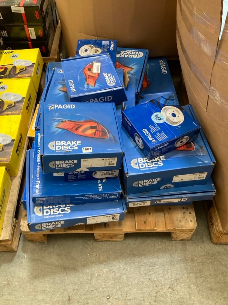 20 BRAKE DISKS TO INCLUDE PAGID BRAKE DISK MODEL NO: 52808 (KERBSIDE PALLET DELIVERY)