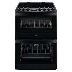 AEG 6000 STEAM BAKE CERAMIC DOUBLE COOKER IN BLACK - MODEL NO. CCB6740MCB - RRP £780