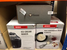 QUANTITY OF KITCHEN & APPLIANCES ITEMS TO INCLUDE SENSIO HOME ICE CREAM MAKER MACHINE - GELATO SORBET FROZEN YOGHURT MACHINE DETACHABLE MIXING PADDLE - EASY TO OPERATE - MAKE DELICIOUS ICE CREAM IN 2