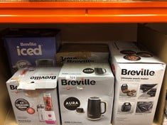 QUANTITY OF  ITEMS TO INCLUDE BREVILLE AURA ELECTRIC KETTLE | 1.7L | 3KW FAST BOIL | SHIMMER BLACK , VKT234 : LOCATION - RACK A