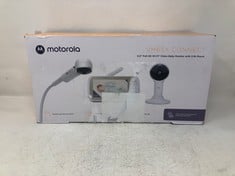 MOTOROLA NURSERY VM65X CONNECT - HALO VIDEO BABY MONITOR WITH CRIB HOLDER - 5 INCH PARENT UNIT AND WIFI APP - FLEXIBLE MAGNETIC CAMERA MOUNT, WHITE.: LOCATION - RACK A